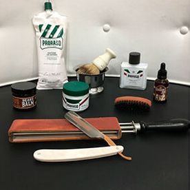 Homen's Peluqueros armas para un buen afeitado